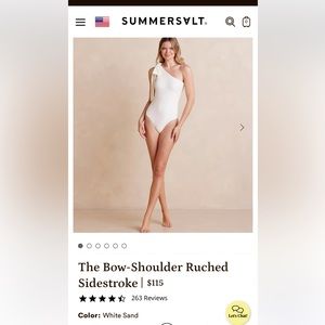 Summersalt White Bow Swimsuit